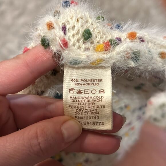 Mystree women’s soft white multicolored‎ polyester sweater - Picture 3 of 4